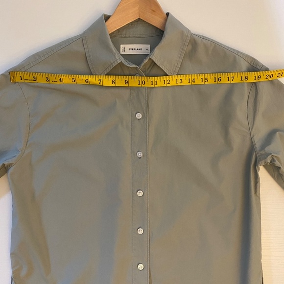 Everlane The Supima Cotton Boyfriend Oversized Shirt Sage Green Size XS - Picture 16 of 17